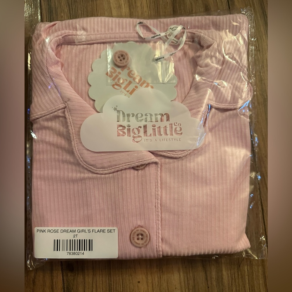 Dream Big Little Co. Light Pink Pajama TOP ONLY